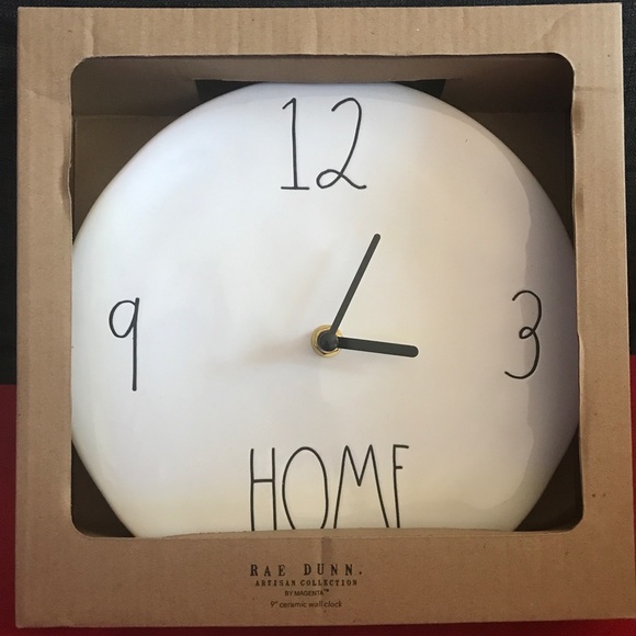 Rae Dunn Ceramic Wall Clock - Picture 1 of 5